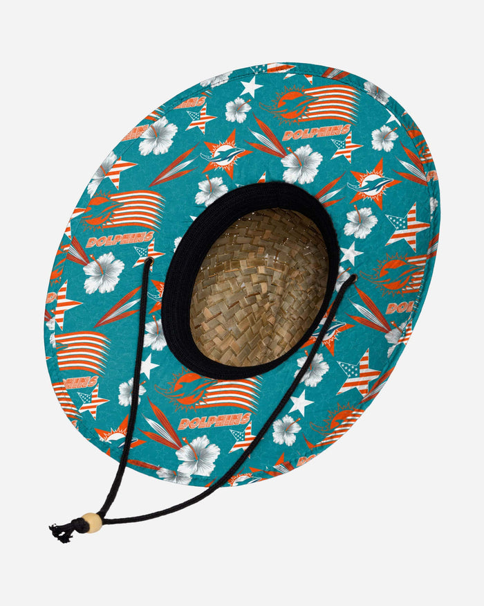 Miami Dolphins Americana Straw Hat FOCO - FOCO.com