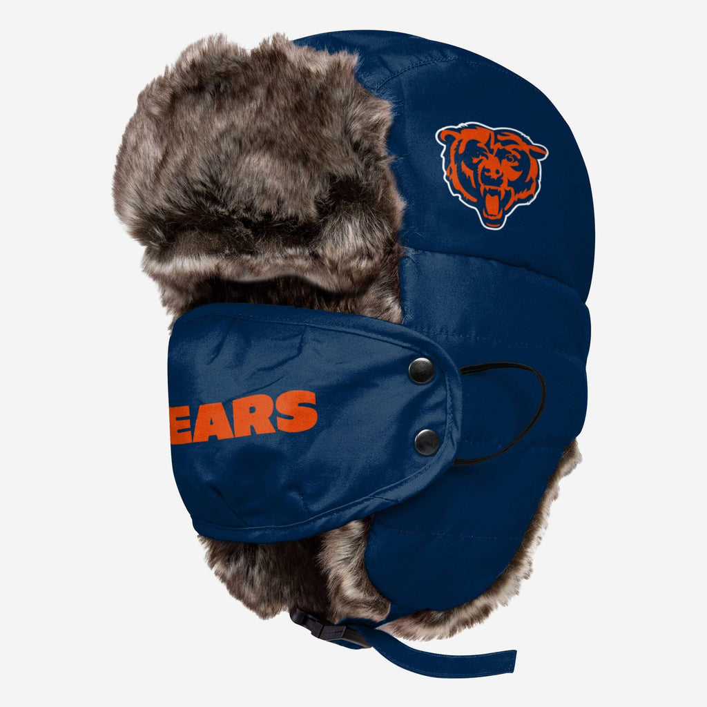 Chicago Bears Big Logo Trapper Hat With Face Cover FOCO - FOCO.com