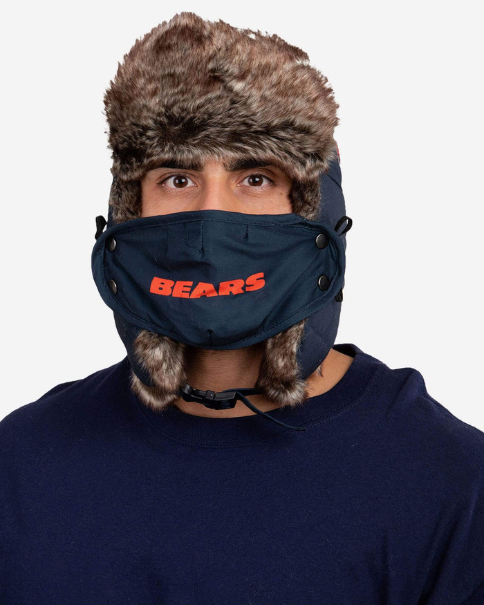 Chicago Bears Big Logo Trapper Hat With Face Cover FOCO - FOCO.com