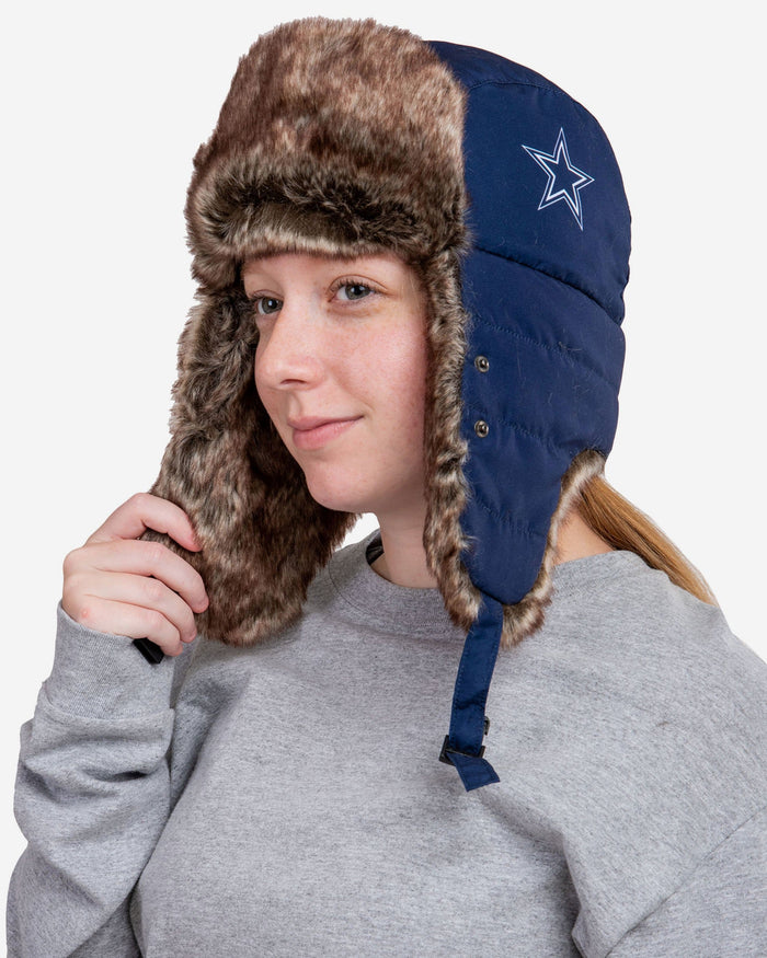 Dallas Cowboys Big Logo Trapper Hat With Face Cover FOCO - FOCO.com