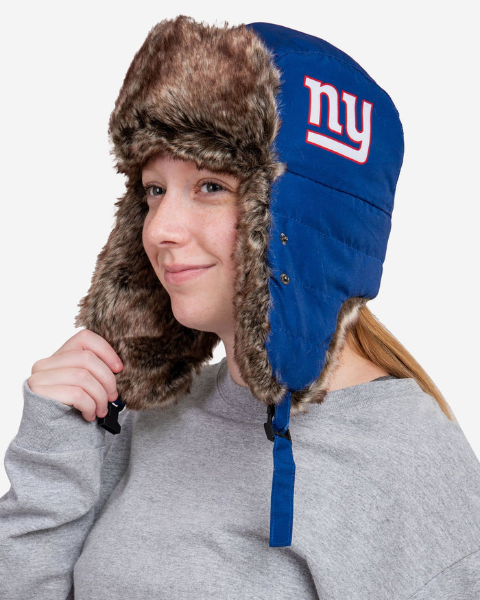 New York Giants Big Logo Trapper Hat With Face Cover FOCO - FOCO.com