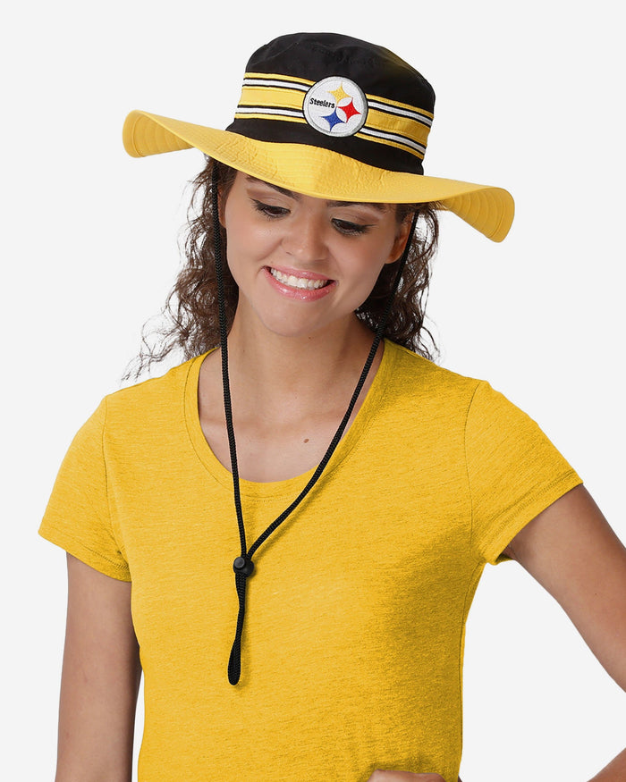 Pittsburgh Steelers Team Stripe Boonie Hat FOCO - FOCO.com