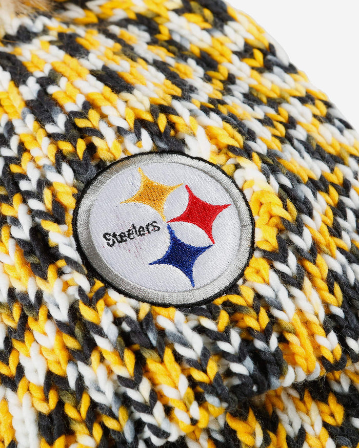 Pittsburgh Steelers Colorblend Knit Pom Beanie FOCO - FOCO.com