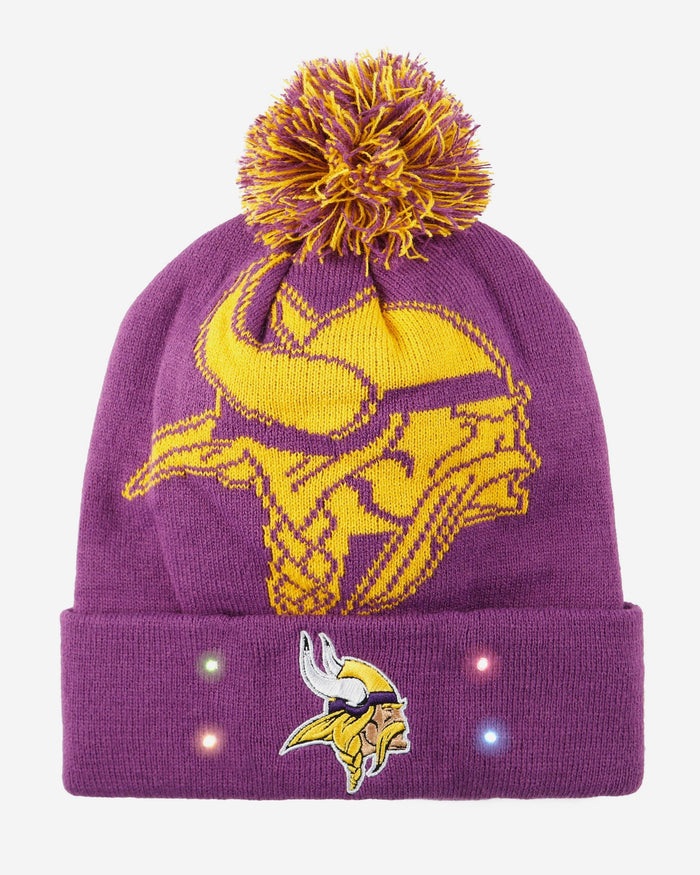 Minnesota Vikings Cropped Logo Light Up Knit Beanie FOCO - FOCO.com