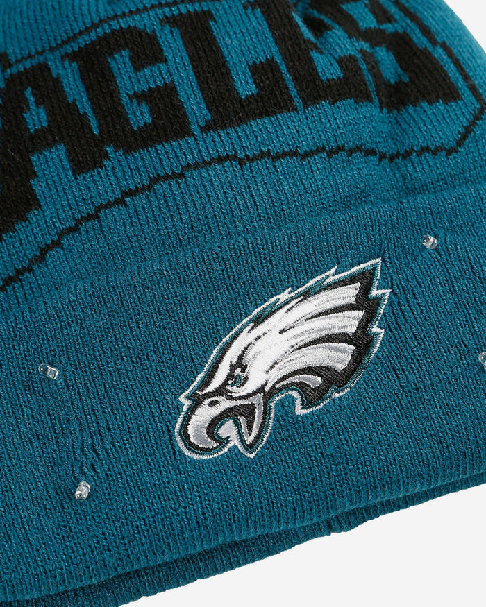 Philadelphia Eagles Cropped Logo Light Up Knit Beanie FOCO - FOCO.com