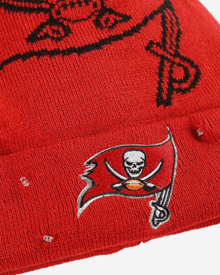 Tampa Bay Buccaneers Cropped Logo Light Up Knit Beanie FOCO - FOCO.com