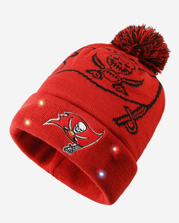 Tampa Bay Buccaneers Cropped Logo Light Up Knit Beanie FOCO - FOCO.com