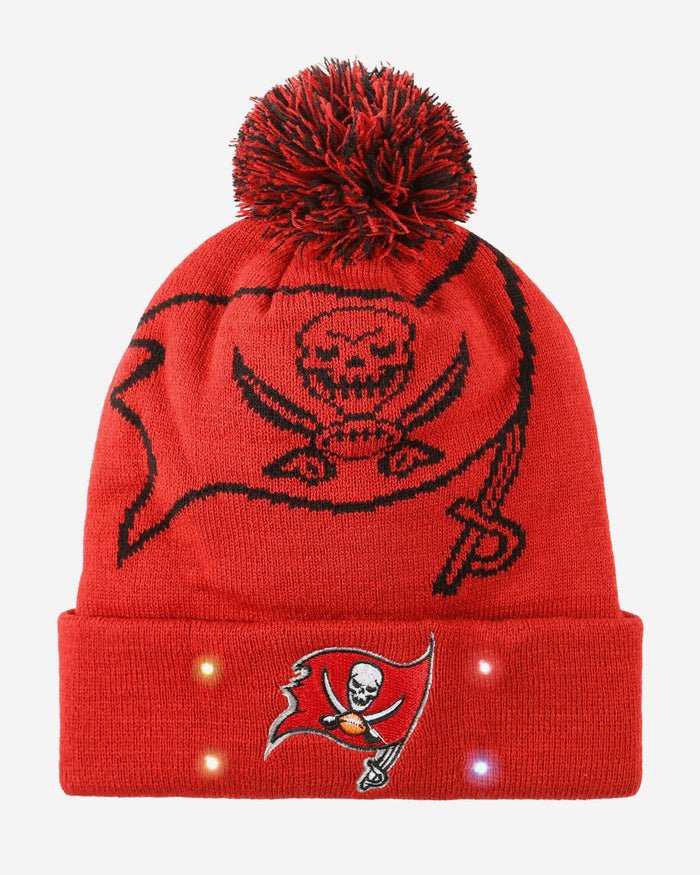 Tampa Bay Buccaneers Cropped Logo Light Up Knit Beanie FOCO - FOCO.com