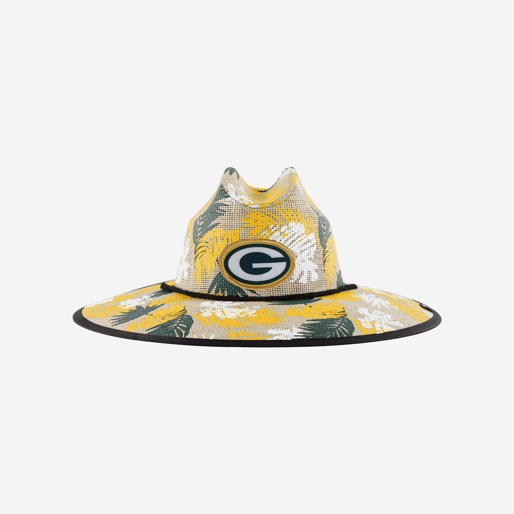 Green Bay Packers Floral Printed Straw Hat FOCO - FOCO.com