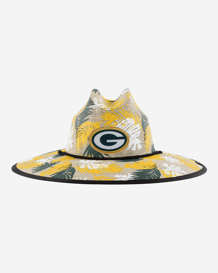 Green Bay Packers Floral Printed Straw Hat FOCO - FOCO.com