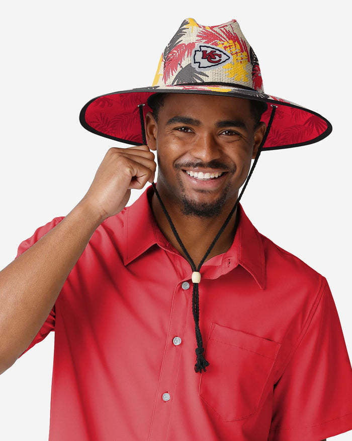 Kansas City Chiefs Floral Printed Straw Hat FOCO - FOCO.com