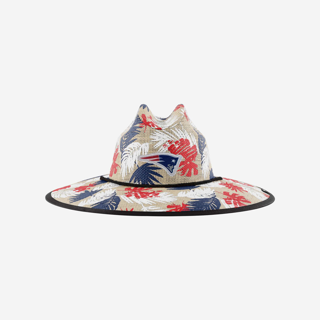 New England Patriots Floral Printed Straw Hat FOCO - FOCO.com