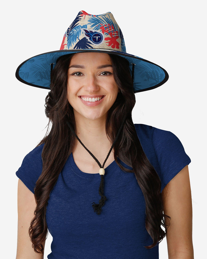 Tennessee Titans Floral Printed Straw Hat FOCO - FOCO.com