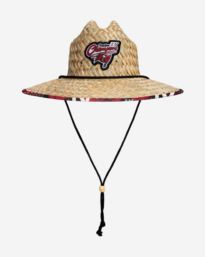 Tampa Bay Buccaneers Super Bowl LV Champions Floral Straw Hat FOCO - FOCO.com