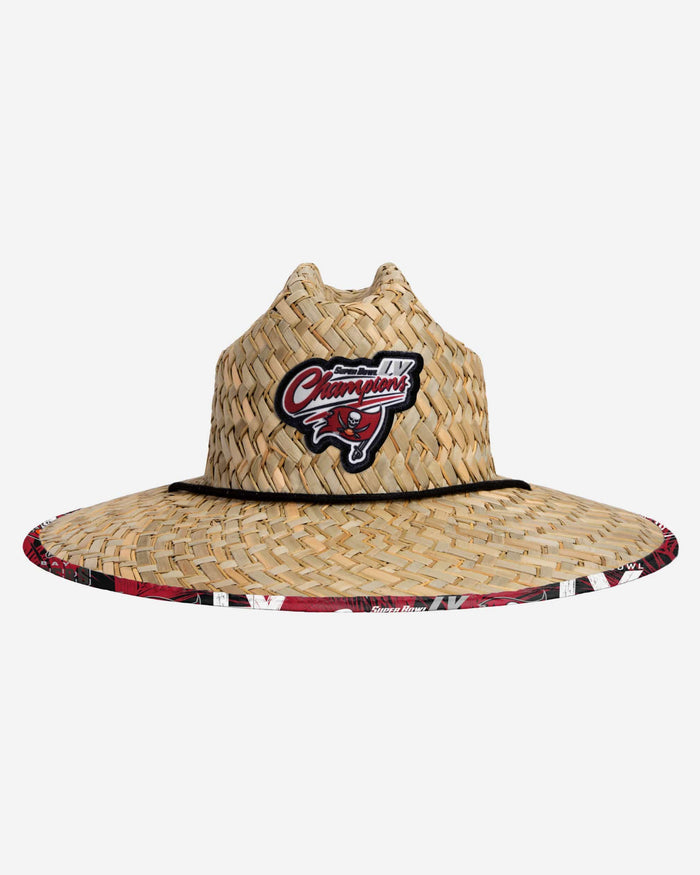 Tampa Bay Buccaneers Super Bowl LV Champions Floral Straw Hat FOCO - FOCO.com