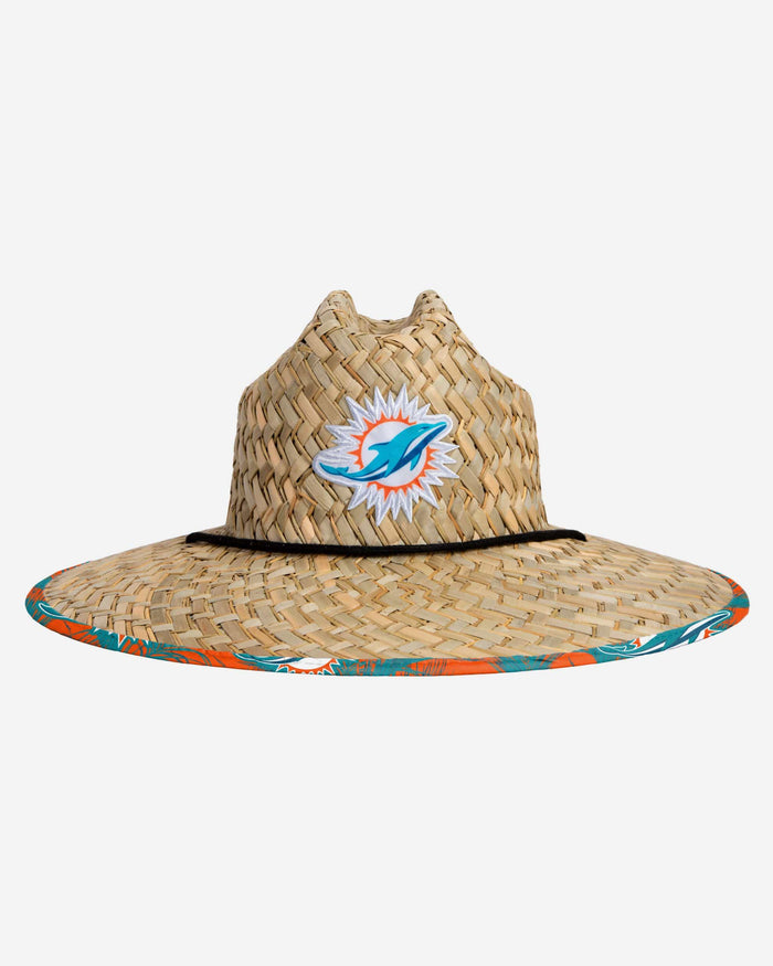 Miami Dolphins Floral Straw Hat FOCO - FOCO.com