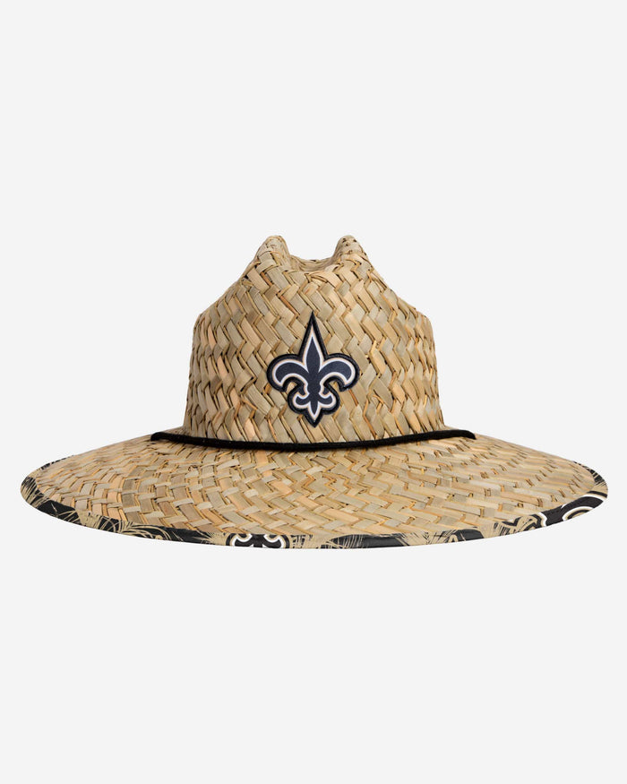 New Orleans Saints Floral Straw Hat FOCO - FOCO.com