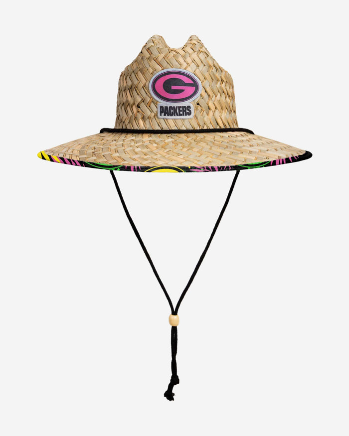 Green Bay Packers Highlights Straw Hat FOCO - FOCO.com