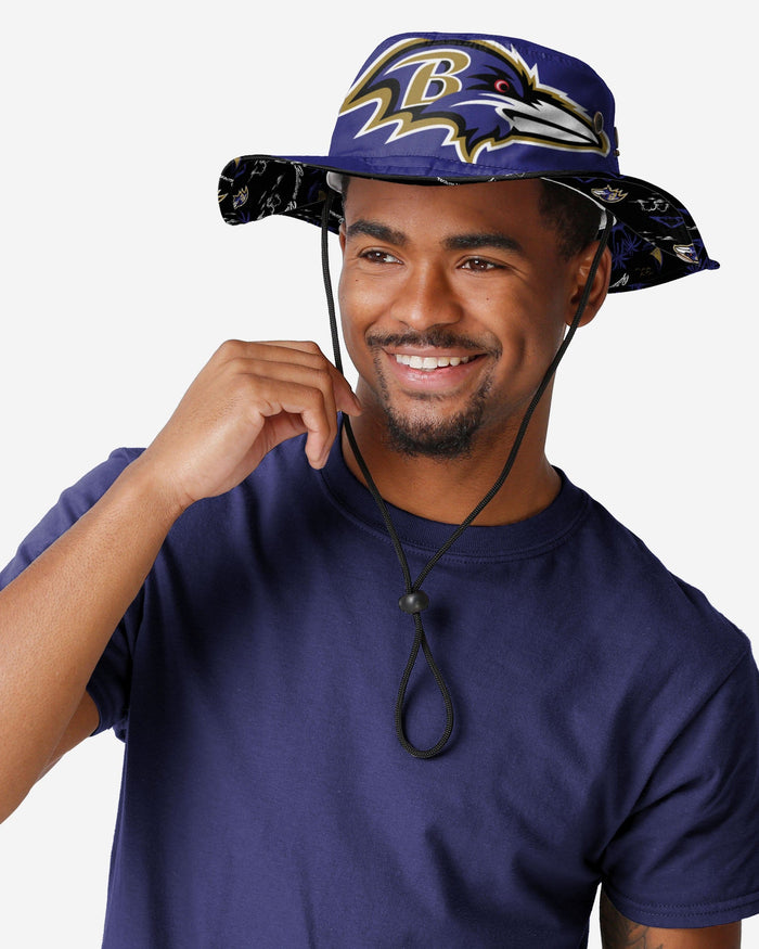 Baltimore Ravens Cropped Big Logo Hybrid Boonie Hat FOCO - FOCO.com