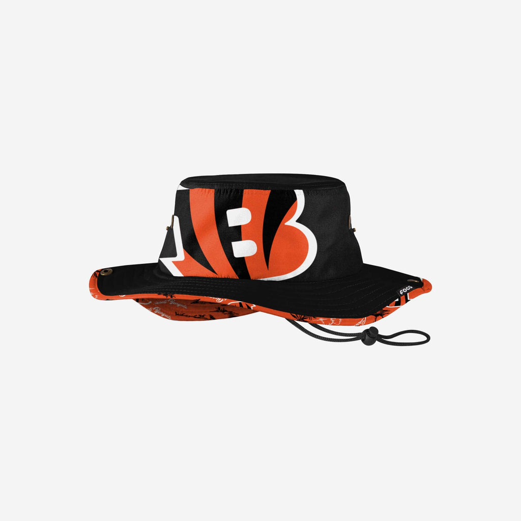 Cincinnati Bengals Cropped Big Logo Hybrid Boonie Hat FOCO - FOCO.com