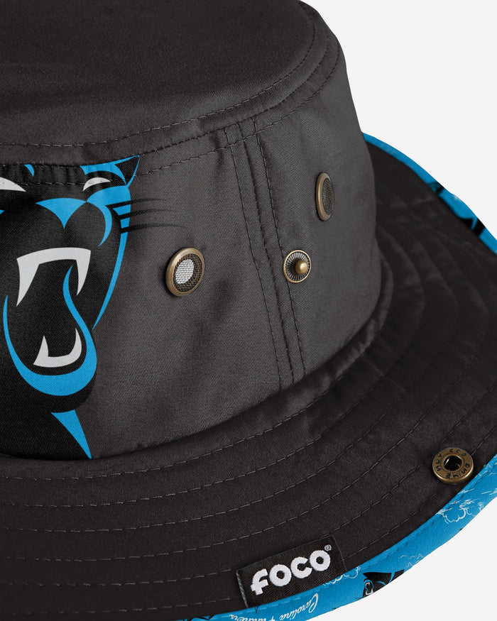 Carolina Panthers Cropped Big Logo Hybrid Boonie Hat FOCO - FOCO.com