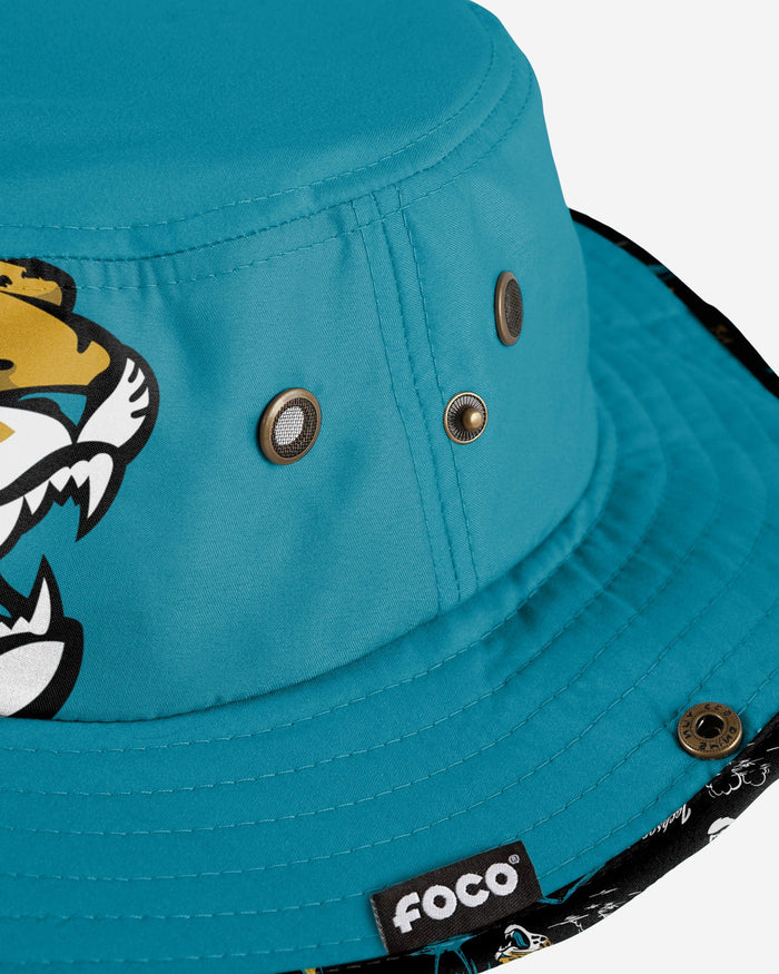 Jacksonville Jaguars Cropped Big Logo Hybrid Boonie Hat FOCO - FOCO.com