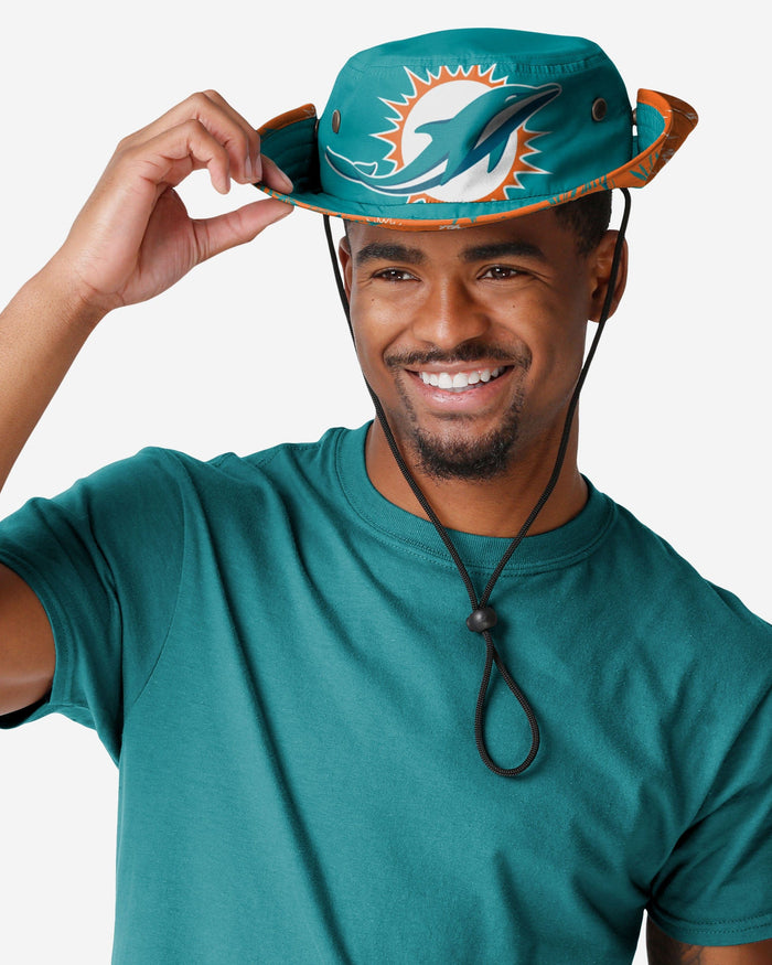 Miami Dolphins Cropped Big Logo Hybrid Boonie Hat FOCO - FOCO.com