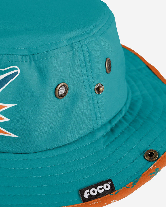 Miami Dolphins Cropped Big Logo Hybrid Boonie Hat FOCO - FOCO.com