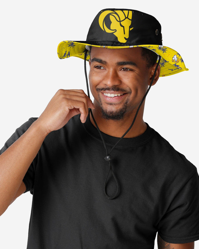 Los Angeles Rams Cropped Big Logo Hybrid Boonie Hat FOCO - FOCO.com