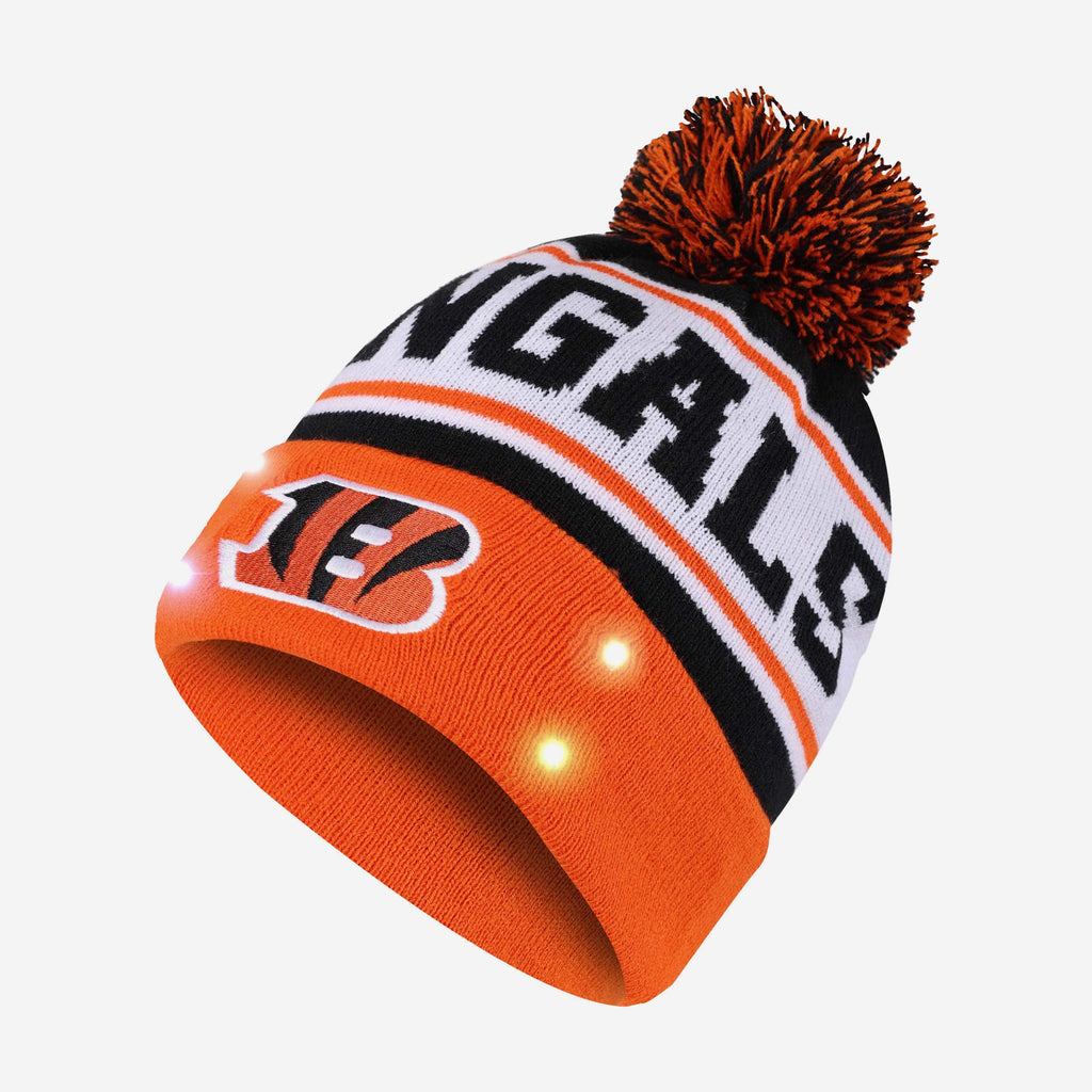 Cincinnati Bengals Snow Stealer Light Up Beanie FOCO - FOCO.com