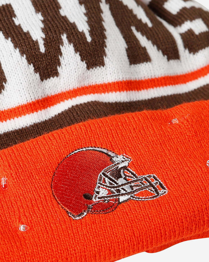 Cleveland Browns Snow Stealer Light Up Beanie FOCO - FOCO.com