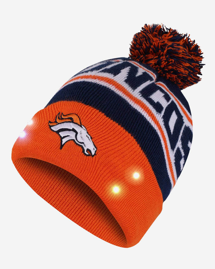 Denver Broncos Snow Stealer Light Up Beanie FOCO - FOCO.com