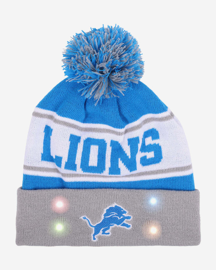 Detroit Lions Snow Stealer Light Up Beanie FOCO - FOCO.com