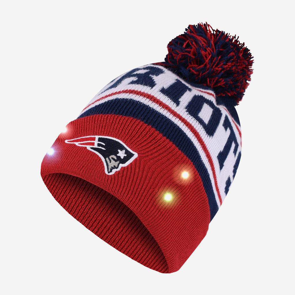 New England Patriots Snow Stealer Light Up Beanie FOCO - FOCO.com