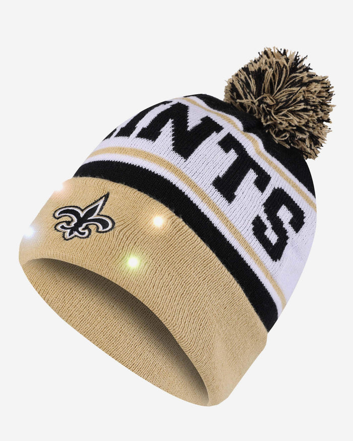 New Orleans Saints Snow Stealer Light Up Beanie FOCO - FOCO.com