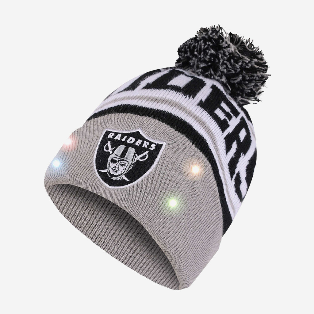 Las Vegas Raiders Snow Stealer Light Up Beanie FOCO - FOCO.com