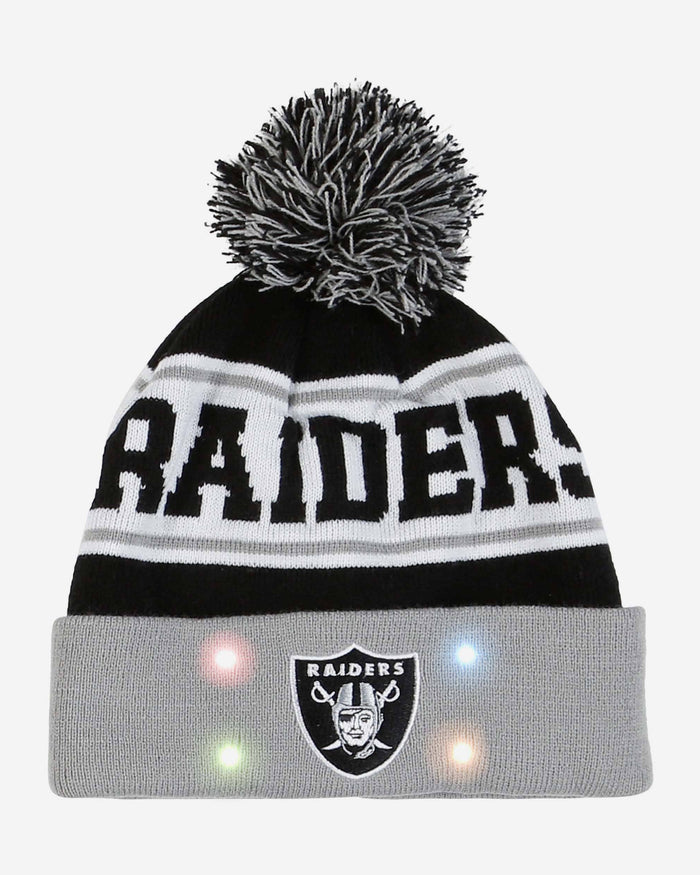 Las Vegas Raiders Snow Stealer Light Up Beanie FOCO - FOCO.com