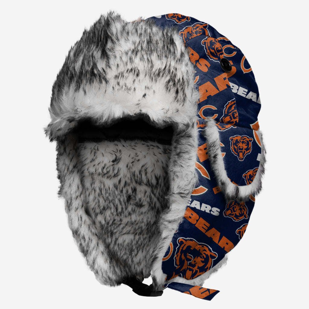 Chicago Bears Repeat Print Trapper Hat FOCO - FOCO.com