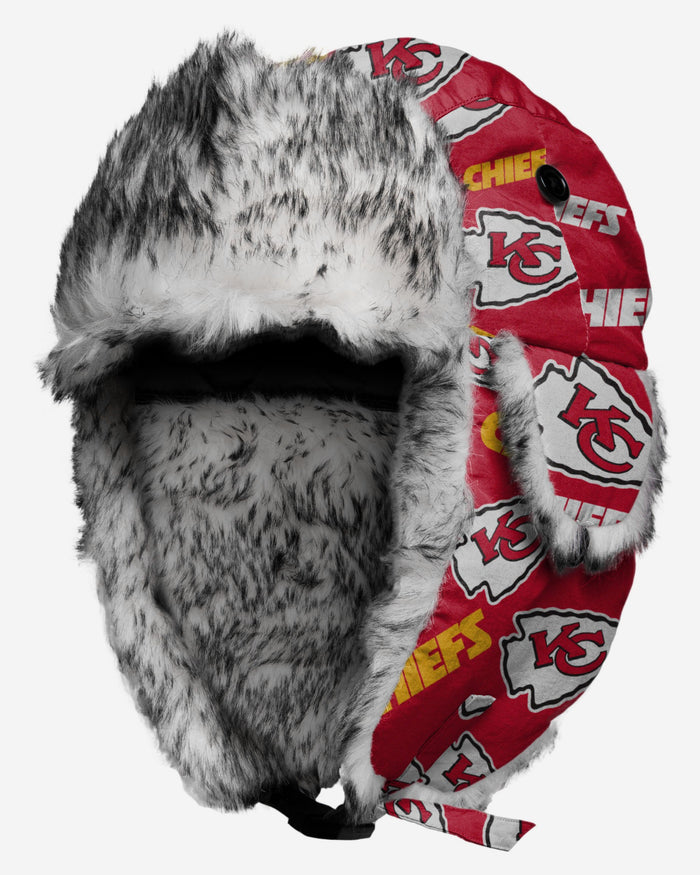 Kansas City Chiefs Repeat Print Trapper Hat FOCO - FOCO.com