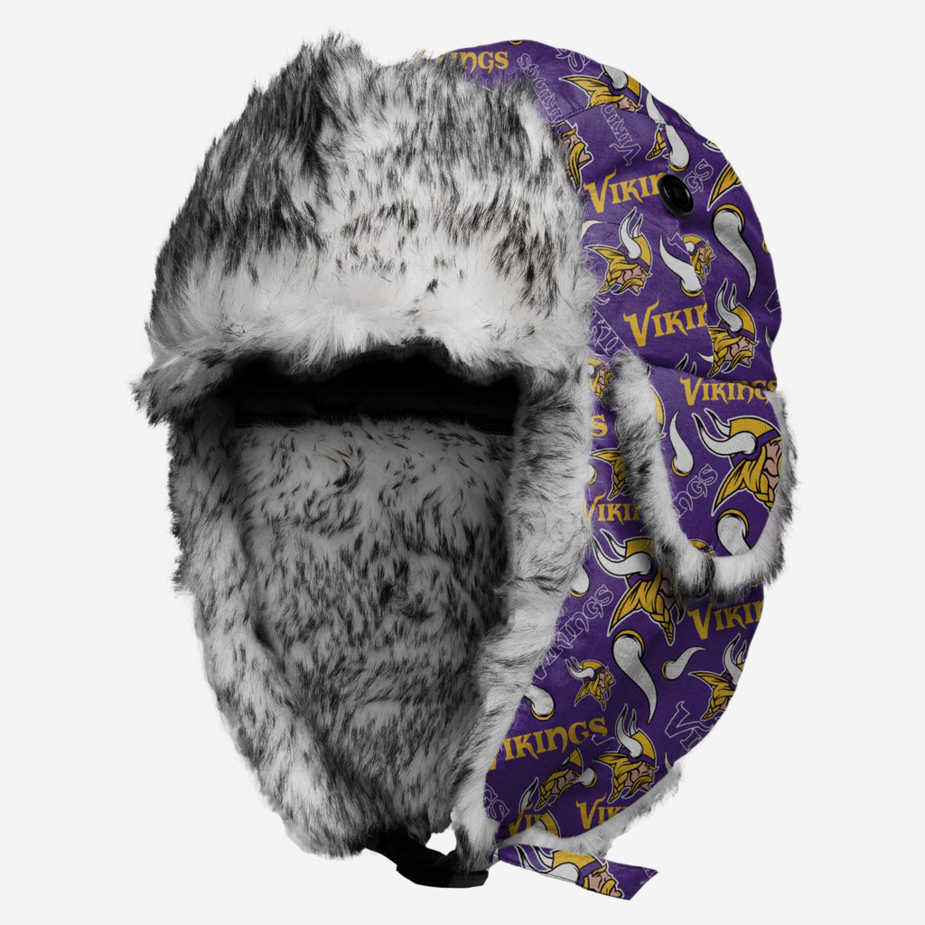 Minnesota Vikings Repeat Print Trapper Hat FOCO - FOCO.com
