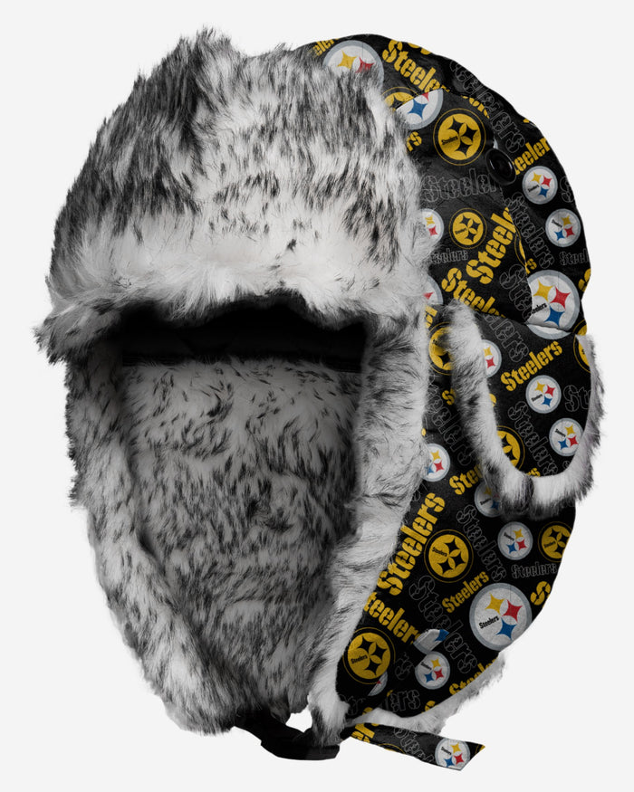 Pittsburgh Steelers Repeat Print Trapper Hat FOCO - FOCO.com