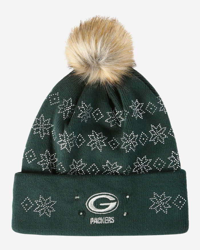 Green Bay Packers Rhinestone Light Up Beanie FOCO - FOCO.com