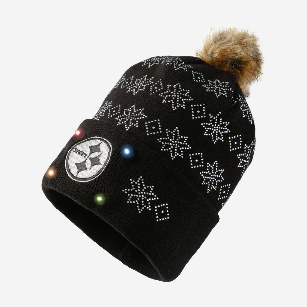 Pittsburgh Steelers Rhinestone Light Up Beanie FOCO - FOCO.com