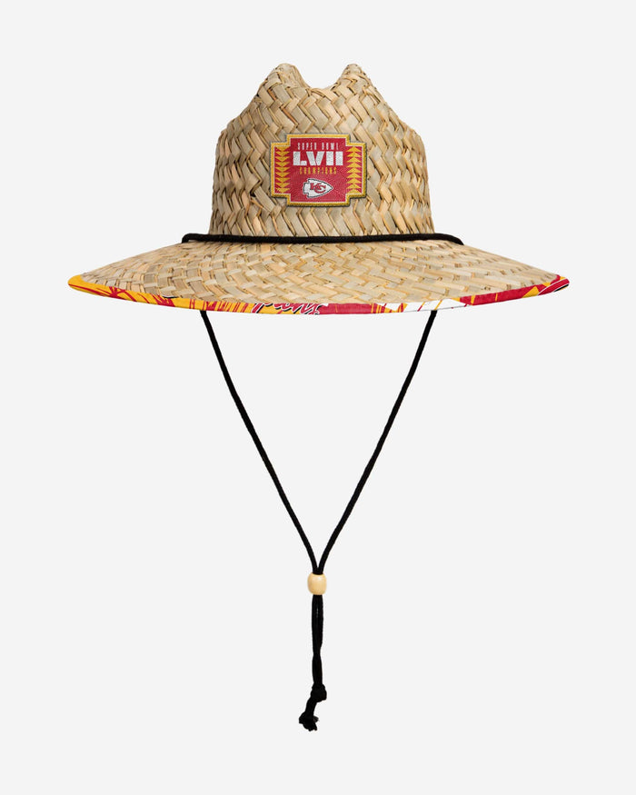 Kansas City Chiefs Super Bowl LVII Champions Straw Hat FOCO - FOCO.com