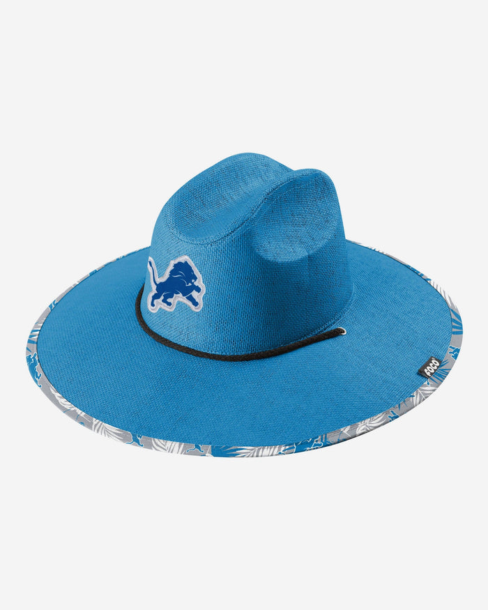 Detroit Lions Team Color Straw Hat FOCO - FOCO.com