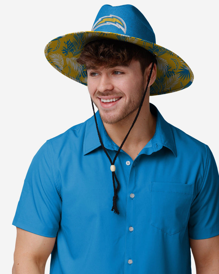 Los Angeles Chargers Team Color Straw Hat FOCO - FOCO.com