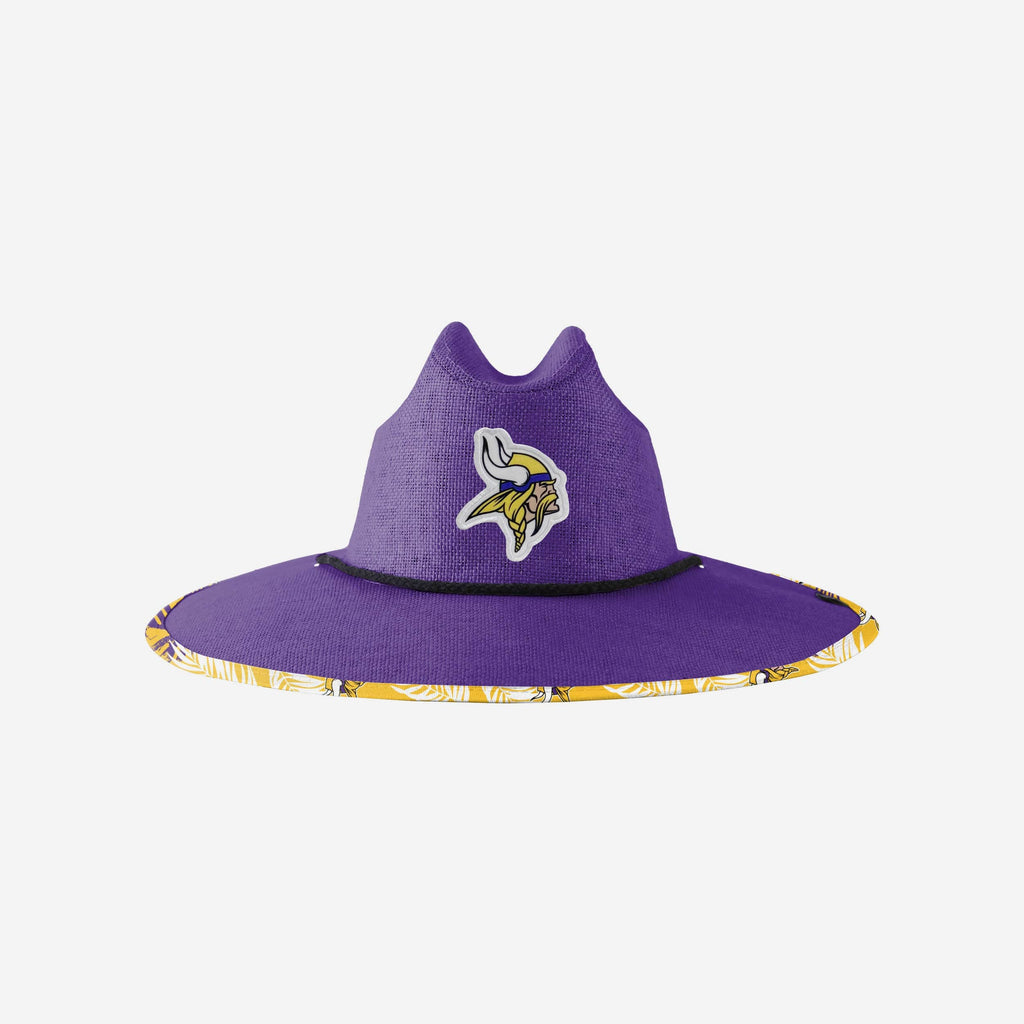 Minnesota Vikings Team Color Straw Hat FOCO - FOCO.com