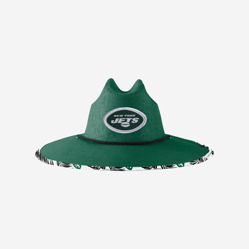 New York Jets Team Color Straw Hat FOCO - FOCO.com