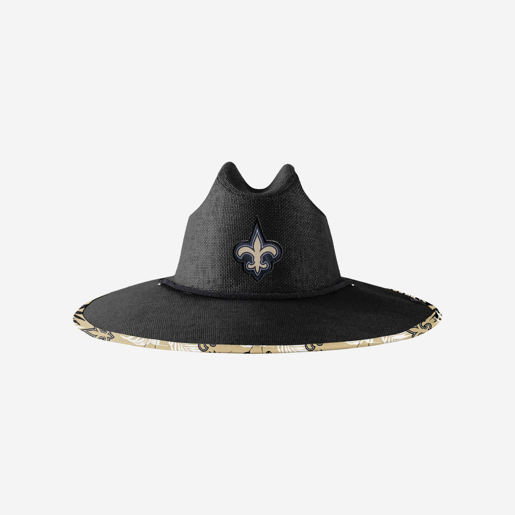 New Orleans Saints Team Color Straw Hat FOCO - FOCO.com