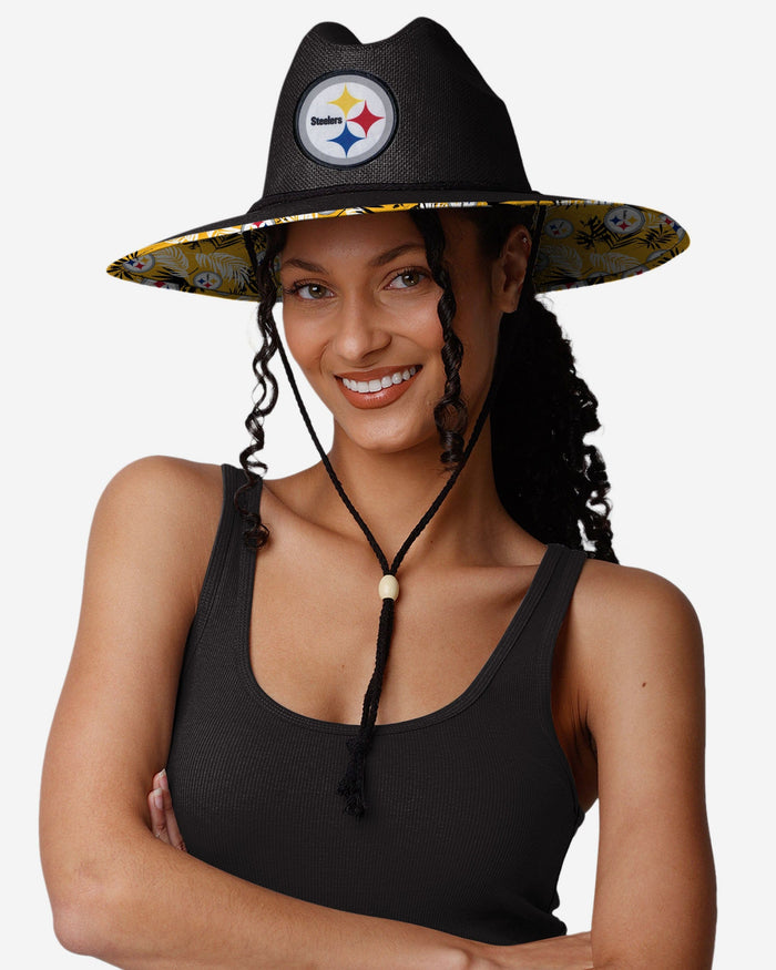 Pittsburgh Steelers Team Color Straw Hat FOCO - FOCO.com